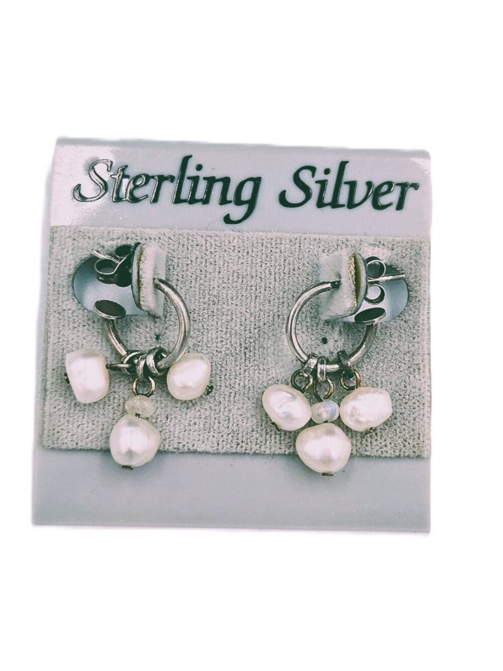 Sterling Silver Genuine Fresh Water Pearl Earrings